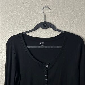 a.n.a Women's Black Long Sleeve Top